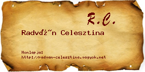 Radván Celesztina névjegykártya